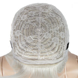 NOBLE Synthetic Non Lace Wig | 32 Inch long straight Wigs with Bangs | White Color Wig JOYO - Noblehair