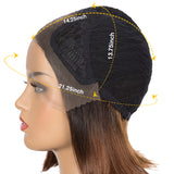NOBLE Synthetic 4*4 Lace Frontal  Bob Wigs | Ombre Brown Color Straight Bob Wig | JULIE - Noblehair