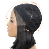 NOBLE Synthetic Lace Front BOB Wig |11 inch Middle Lace Part Wig | Natural Black Wig - Noblehair
