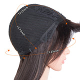 NOBLE X Real Hair Wig | X Real Long Straight Wigs With Bangs| 24-38 Inches Dark Brown Color - Noblehair