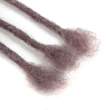 NOBLE Human Hair Dreadlock Extensions | Crochet Braiding Hair Extension | Handmade Locs Grey Pink Color - Noblehair