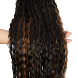 NOBLE Synthetic Ponytails for Women | Straight Clip in Ponytail and Curly Drawstring Ponytail |31 Inch Ponytails 2 Pieces/Pack - Noblehair