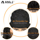 NOBLE Synthetic Non Lace Wig|Natural Wave 12 inches Short Curly BOB Hair Wigs|Rose Pink Wig GEMMA - Noblehair