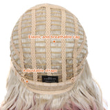 NOBLE Synthetic Non Lace Wig | Natural Wave 12 inches Short Curly BOB Hair Wigs | Ombre White Purple Wig GEMMA - Noblehair