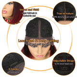 NOBLE Alia Synthetic Lace Front Wigs |9.5 Inch Blunt Cut Short Bob Wig | 613 Blonde Wig - Noblehair