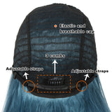 NOBLE Synthetic Lace Front Wig | 29 Inch Body Wavy Lace Front Side Part Wig HD Lace Wig | Fog Blue Color Arika - Noblehair