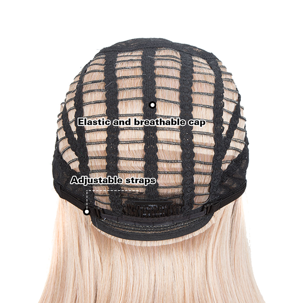 NOBLE Synthetic Lace Front BOB Wig |12.5 inch Middle Lace Part Wig | Classic Bob Wig MOMO - Noblehair
