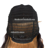 NOBLE Synthetic Long Wavy Wig with Bangs | 30 Inch Synthetic Curly Loose wigs | Brown Blonde | Craib - Noblehair