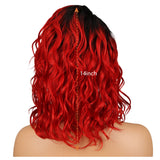 NOBLE Human Hair Lace Wig | 14 Inch Curly Lob | Ombre Color | Christy - Noblehair