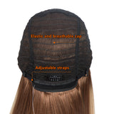 NOBLE Synthetic Behind Ear Dyed Hair Wig | 13 Inch Blunt Cut Bob Wigs with Bangs | Dyed Blonde Color Behind Ear Avril - Noblehair