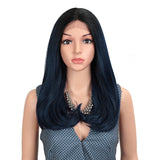 NOBLE Synthetic Lace Front Wig | 19 Inch Straight Lob | Dark Blue | ADA - Noblehair