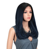 NOBLE Synthetic Lace Front Wig | 19 Inch Straight Lob | Dark Blue | ADA - Noblehair