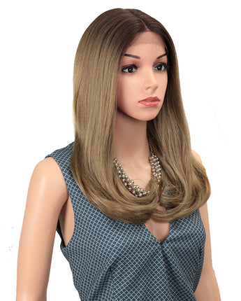 NOBLE Synthetic Lace Front Wig | 19 Inch Straight Lob | Dark Blonde  | ADA - Noblehair
