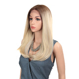 NOBLE Synthetic Lace Front Wig | 19 Inch Straight Lob |   Ashy Platinum  | ADA - Noblehair
