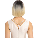 NOBLE Alia Synthetic Short BOB Lace Front Wig |9.5 Inch Blunt Cut Bob Wig |Ombre Blonde Wig - Noblehair