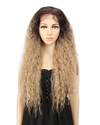 NOBLE 13*4 Synthetic Lace Frontal Wigs | 30 Inch Curly Wave Dirty Blonde Wig | Beyonce - Noblehair