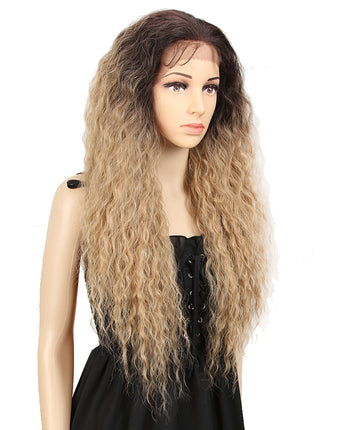 NOBLE 13*4 Synthetic Lace Frontal Wigs | 30 Inch Curly Wave Dirty Blonde Wig | Beyonce - Noblehair