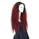 NOBLE 13*4 Synthetic Lace Frontal Wigs | 30 Inch Curly Wave Dark Red Wig| Beyonce - Noblehair