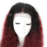 NOBLE 13*4 Synthetic Lace Frontal Wigs | 30 Inch Curly Wave Dark Red Wig| Beyonce - Noblehair