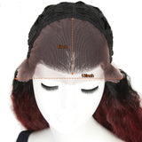 NOBLE 13*4 Synthetic Lace Frontal Wigs | 30 Inch Curly Wave Dark Red Wig| Beyonce - Noblehair