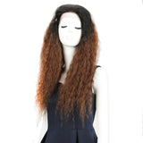 NOBLE 13*4 Synthetic Lace Frontal Wigs | 30 Inch Curly Wave Chestnut Brown Wig | Beyonce - Noblehair