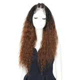 NOBLE 13*4 Synthetic Lace Frontal Wigs | 30 Inch Curly Wave Chestnut Brown Wig | Beyonce - Noblehair