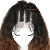 NOBLE 13*4 Synthetic Lace Frontal Wigs | 30 Inch Curly Wave Chestnut Brown Wig | Beyonce - Noblehair