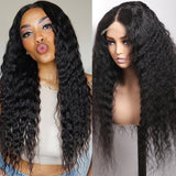 Bohemian Curly Glueless 5X5 Lace Closure Human Hair Wig