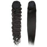NOBLE Synthetic Ponytails Super Softer | Straight and Wavy Drawstring Ponytail |31 Inch Ponytails 2 Pieces/Pack - Noblehair