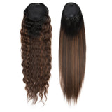 NOBLE Synthetic Ponytails Super Softer | Straight and Wavy Drawstring Ponytail |31 Inch Ponytails 2 Pieces/Pack - Noblehair