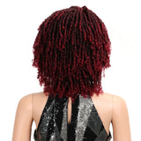 NOBLE Synthetic Afro Wigs For Black Women | 13 Inch Dreadlocks Ombre Red Wig | Diana - Noblehair