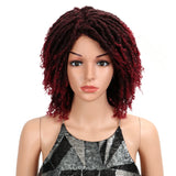 NOBLE Synthetic Afro Wigs For Black Women | 13 Inch Dreadlocks Ombre Red Wig | Diana - Noblehair