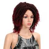 NOBLE Synthetic Afro Wigs For Black Women | 13 Inch Dreadlocks Ombre Red Wig | Diana - Noblehair