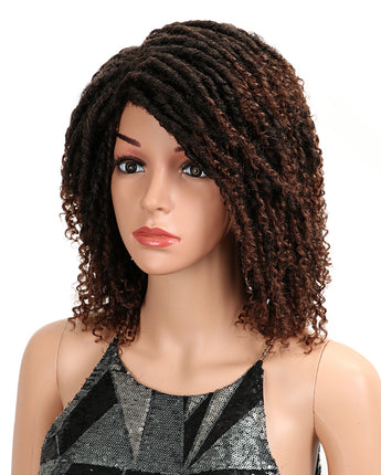 NOBLE Synthetic Afro Wigs For Black Women | 13 Inch Dreadlocks Ombre Blonde Wig | Diana - Noblehair