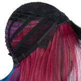 Designer Pick 12 Inch Long 3 Inch Lace Part Front Streaks Color Synthetic Wig