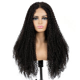 Designer Pick 26 Inch Long Ombre Blue Color 4*4 Lace Frontal Synthetic Wig