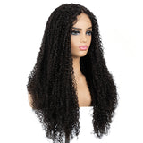 Designer Pick 26 Inch Long Ombre Blue Color 4*4 Lace Frontal Synthetic Wig