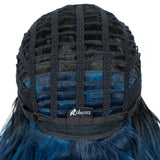 Designer Pick 12 Inch Long Ombre Blue Color Lace Part Synthetic Wig