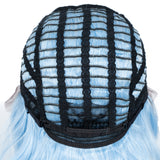 Designer Pick 13.5 Inch Long Ombre Blue Color Lace Part Synthetic Wig
