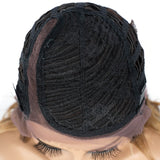 Designer Pick 28 Inch Long Ombre Brown Blonde Color Lace Part Synthetic Wig