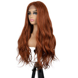 Designer Pick 29 Inch Long 6 Inch M Lace Part Ginger Orange Color Synthetic Wig