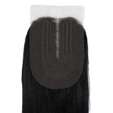30 Inch Long 3 Straight Bundles With 4*2 Closure Imitation Human Hair Synthetic Hair Extension