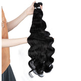 30 Inch Long 3 Body Wave Bundles With 4*2 Closure Imitation Human Hair Synthetic Hair Extension