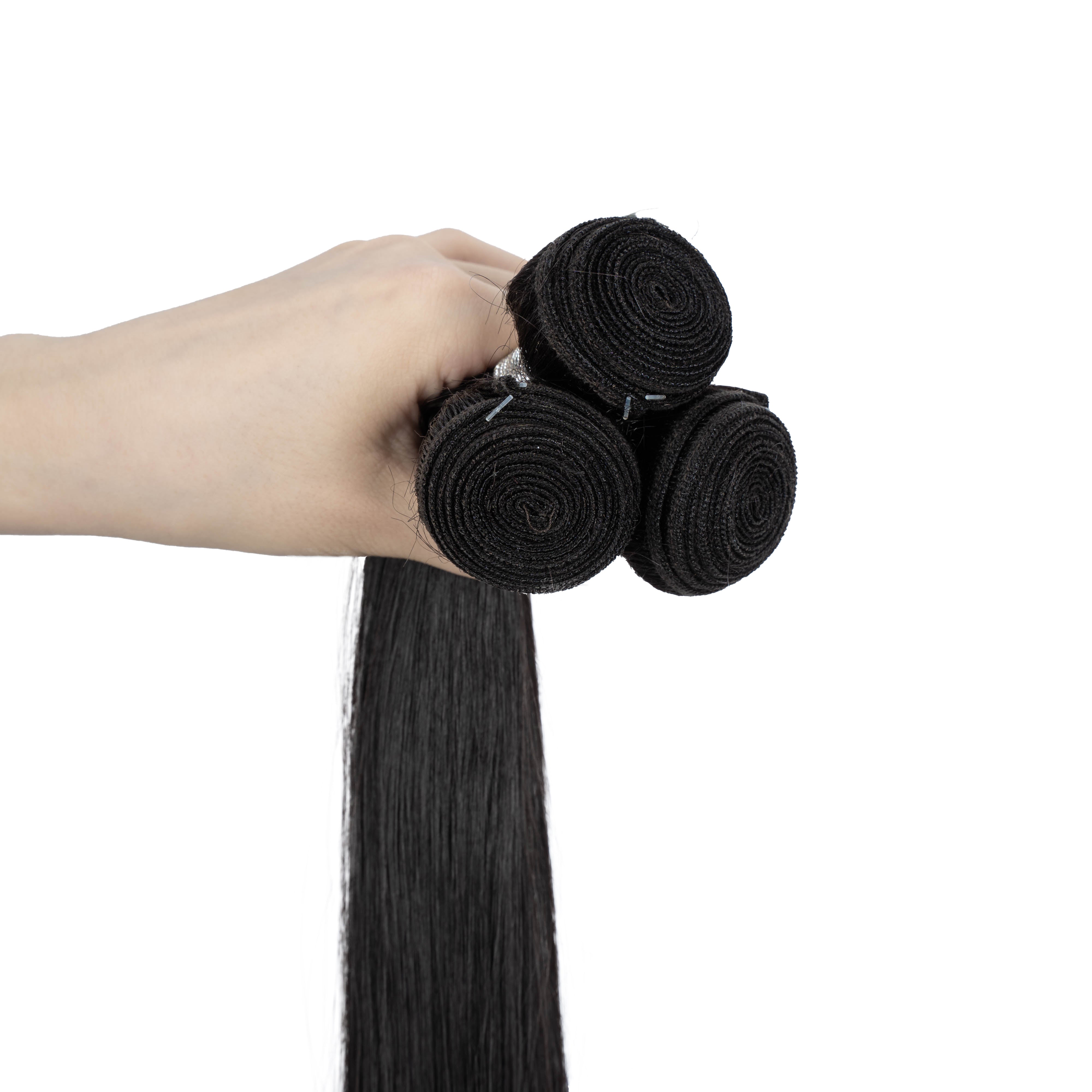 30 Inch Long 3 Straight Bundles With 4*2 Closure Imitation Human Hair Synthetic Hair Extension
