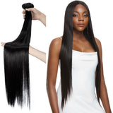 30 Inch Long 3 Straight Bundles With 4*2 Closure Imitation Human Hair Synthetic Hair Extension