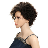 NOBLE Synthetic Afro Wigs For Black Women | 9.5 Inch Short Dreadlocks | Blonde Highlight | RJO - Noblehair