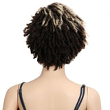 NOBLE Synthetic Afro Wigs For Black Women | 9.5 Inch Short Dreadlocks | Blonde Highlight | RJO - Noblehair