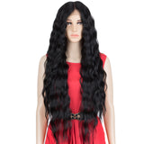 NOBLE EDGRA  Easy 360 Synthetic Lace Front Wigs | 31 inch Long Water Wave Wig| E+U Lace Part Black Wig - Noblehair