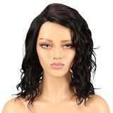 NOBLE Human Hair Lace Wig | 14 Inch Curly Bob | Mixed Color | Christy - Noblehair