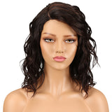 NOBLE Human Hair Lace Wig | 14 Inch Curly Bob | Mixed Color | Christy - Noblehair